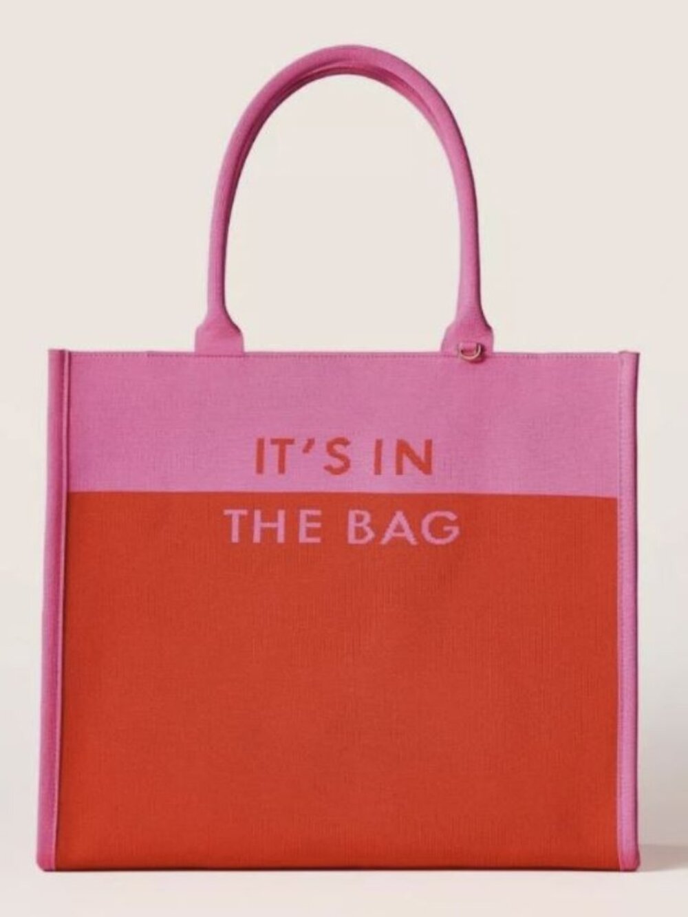 NWT in Packaging:  Colorblock Knit Tote Bag (Pink/Red) - KSNY x Target